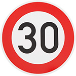 Schild Tempo 30